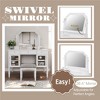44.4" Makeup Vanity Desk with Large Adjustable Mirror, Dressing Table Set with Drawer & Cabinet, Beauty Station - 4 of 4