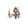 Elegant Lighting Monarch 2 light Pewter Wall Sconce Clear Royal Cut Crystal - image 3 of 4