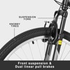 hykolity 27.5 inch Mountain Bike MTB Outdoor Bicycle Cycling 18 Speed Sport Bikes Rider Height 64-74 inch Full Suspension for Adult Men Unisex Black - 2 of 4