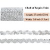 Alilang Sequin Braid Trim, 0.6 Inch Wave Sequin Strip, Glitter Metallic Paillette Sequin Ribbon, DIY Sewing Embellishment, 27 Yards - 2 of 4