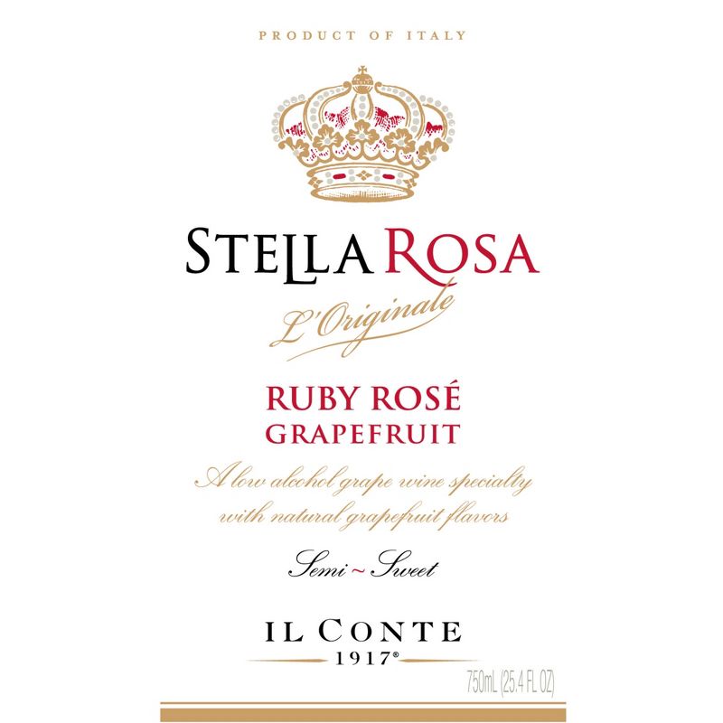 Stella Rosa Ruby Rose Grapefruit Wine - 750ml Bottle, 4 of 11