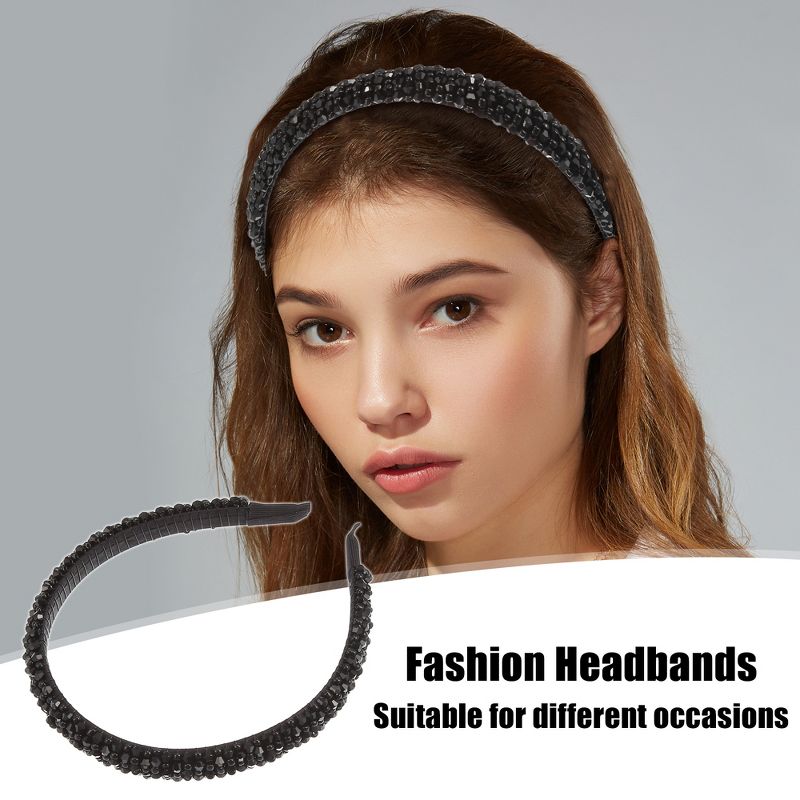 Unique Bargains Women's Faux Crystal Headband 0.59" Wide 1Pc, 2 of 7