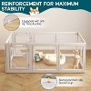 AMERLIFE Acrylic Clear Indoor Dog Playpen, 24" Transparent Fence with 2 Door, Modular Pet Play Pen for Little Pets, Easy Assembly - 4 of 4