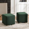 KINWELL 18.5" Wide Modern Square Boucle Upholstered Ottoman Entryway Footstool Set of 2 - 4 of 4