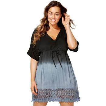 Swimsuits for All Women's Plus Size Renee Ombre Cover Up Dress