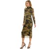 Harlow & Rose Womens Mock Neck Long Sleeve Midi Dress - 2 of 4