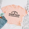 Simply Sage Market Ain't No Hood Like Motherhood Grunge Boxy Crop Top - 3 of 4