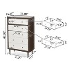 GDFStudio Farhart Mid Century Modern Faux Wood 5 Drawer Dresser - 3 of 4