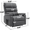 NicBex Chenille Lift Recliner Chair for Elderly,Cozy Massage Chairs with Massage and Lumbar Heating,Modern Reclining Chairs for Living Room - 3 of 4