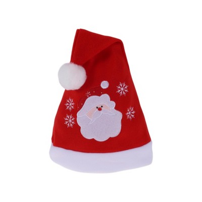 Unique Bargains Christmas Hat Polyester Non-Woven Fabric Red 10.63"x13.78" 1 Pc