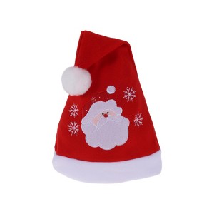 Unique Bargains Christmas Hat Polyester Non-Woven Fabric Red 10.63"x13.78" 1 Pc - 1 of 4