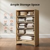 Amada Dresser for Bedroom, Fluted 5 Drawers Dresser, 40" Tall Modern Chest of Drawer with Round Edge & Pre-Installed Drawer Slides, Natural Woodr - 3 of 4