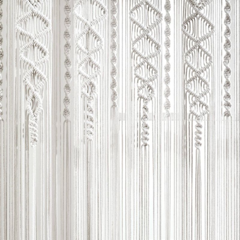 Boho Macrame Textured Cotton Window Curtain Panel - Lush Décor, 5 of 17