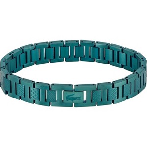 Unisex H-Link Bracelet with Crocodile Clasp, Adjustable Polished Metal Accessory for Men and Women - 1 of 4