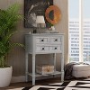 Narrow Console Table, 24" Entryway Table with 3 Storage Drawers and Bottom Shelf for Entryway, Living Room, Hallway, Bedroom, Dining Room - 2 of 4