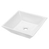 ONWITH 16x16 Inch White Ceramic Square Vessel Bathroom Sink - 4 of 4
