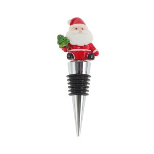 Unique Bargains Santa Claus Bottle Stopper Zinc Alloy Resin Silicone 1 Pc - 1 of 3