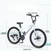 DSVIMOY Bicycles, Kids Bike with Double Disc Brakes, Children's Bicycle for Boys Girls Age 12+ Years, White, 68.8"*26.77"*47.6" - 2 of 4