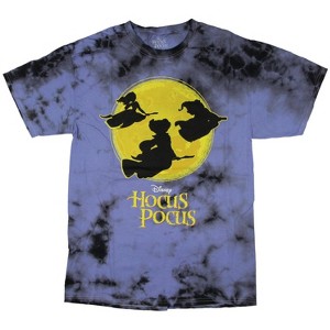 Disney Men's Hocus Pocus Moon Witches Silhouette Graphic Print T-Shirt Adult - 1 of 4