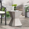 Maggift Patio End Tables, Stylish End Tables for Indoor and Outdoor Use, Ideal for Gardens, Backyard, With Special Design, Gray, 17.25"*17.25"*20.25" - 3 of 4