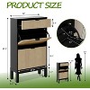 Shoe Storage Cabinet with 2 Flip Drawers And A Drawer, Entryway Cabinet , Space-Saving Narrow Shoe Rack for Entryway, Hallway, Front Door - 2 of 4