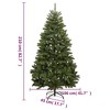 VidaXL Modern Green Christmas Tree, Hinged Artificial Holiday Tree with PVC Tips and Sturdy Stand, Easy Assembly, - 4 of 4