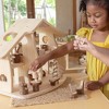 Guidecraft Woodlands Natural Wooden Multi-floor Dollhouse Set with Furniture - Kids Educational Toy Play House - 3 of 4