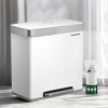 Kitchen, 16 Gallon (2 x 8 Gallon) Dual Compartment Garbage Can, 60L Pedal Recycling Bin, Stainless Steel, 15 Trash Bags Included - 2 of 3
