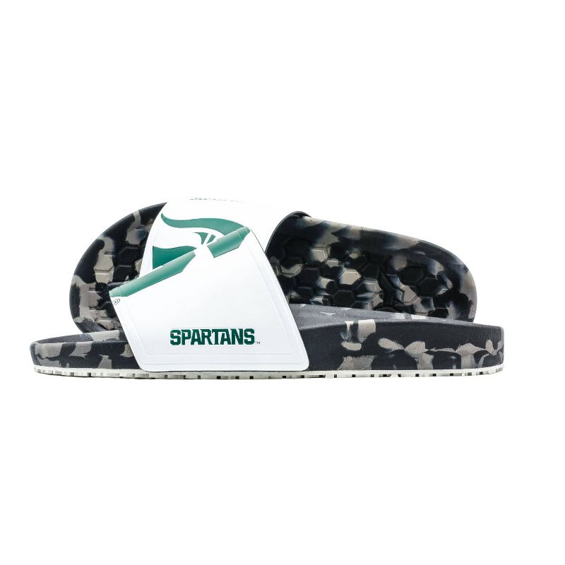 NCAA Michigan State Spartans Slydr Pro Black Sandals - White, 2 of 8