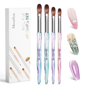 MelodySusie 4Pcs Acrylic Nail Brush Set - Size 8/10/12/14 - 1 of 4