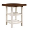 Sapphtopaz Round Dining Table Kitchen Table Transitional Style Counter Height Table with 2 Display Shelves - 4 of 4