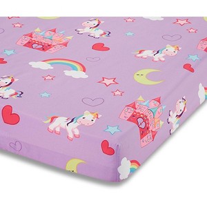 Everyday Kids Unicorn Dreams Fitted Crib Sheet – Soft Microfiber, Fits 28x52" Mattress, Breathable Baby Girl Nursery Sheet - 1 of 4