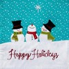 SKL Home Saturday Knight Ltd Happy Holidays Fluffy Snowmen Embroidery And Snowflake Tassels Table Runner - 13x72", Multi - 4 of 4