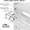 Acekool Shoe Cabinet with 4 Flip Drawers, Hidden Shoe Storage with Open Compartments and Side Hooks, Entryway Organizer in Multiple Finishes - 4 of 4