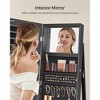 Mirror Jewelry Cabinet Organizer 360° Rotating Jewelry Armoire Storage Box - 3 of 4