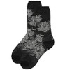 Natori Women's Gala Floral Embroidered Crew Socks Black 9-11 - 3 of 4