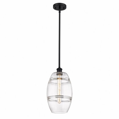 Vaz - 1 Light Stem Hung Mini Pendant In Industrial Style-9.88 Inches Tall and 8 Inches Wide