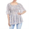 Women's Floral Smocked Top - COCO + CARMEN - 4 of 4