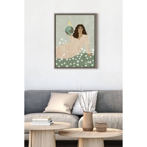 18" x 24" Sylvie God Is A Woman by Alja Horvat Framed Wall Canvas Gray - Kate & Laurel All Things Decor - 1 of 4