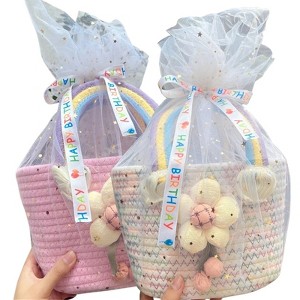 Paaaawaters Cotton Rope Woven Cloud Bag - Handheld Woven Bag, Daily Versatile Rainbow Bag, Cotton Rope Bag, Gift Woven Bag - 1 of 4