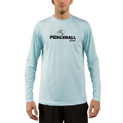 Vapor Apparel Men's Palm Creek Pickleball UPF 50+ Sun Protection  Performance Long Sleeve T-Shirt Small Arctic Blue