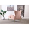 Vynxaria Modern Accent Chair with Ottoman,  Comfy  Armchair for Living Room, Bedroom, Apartment, Office (Pink) - 2 of 4