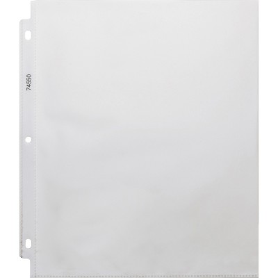 Business Source Sheet Protectors Top Load 3.2 mil 11"x8-1/2" 100/BX Clear 74550