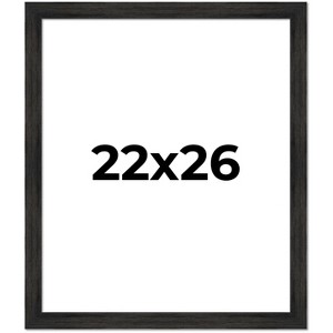 PosterPalooza | 22x26 Wide Barnwood Picture Frame, UV Acrylic, 6 Finishes - Grey, Brown, White, and Black - 1 of 4