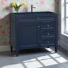 36" Bathroom Vanity Cabinet Without Sink, Freestanding Storage Cabinet with Tip-Out Drawer, Adjustable Shelf & Roman Legs - 3 of 4