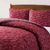 Nestl Modern Comforter Set, 3 Piece Botanical Bedding Set, Reversible Comforter Bed Set - 3 of 4