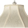 360 Lighting Vintage Shabby Chic Floor Lamp 60" Tall Antique White Cream Scallop Fabric Dome Shade Fringe for Living Room Reading Bedroom - 3 of 4