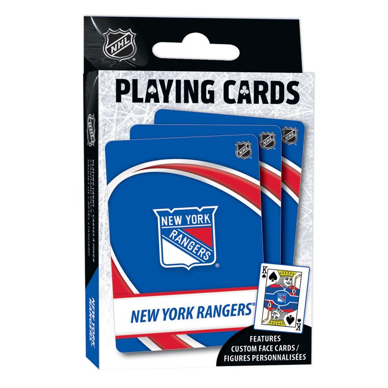 MasterPieces Officially Licensed NHL New York Rangers Playing Cards - 54 Card Deck for Adults, 2 of 6
