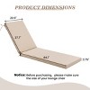 Pellebant 2 Pcs 70 inch Chaise Lounge Cushion for Patio Poolside Garden Deck Indoor Outdoor Chaise Lounge - 2 of 4