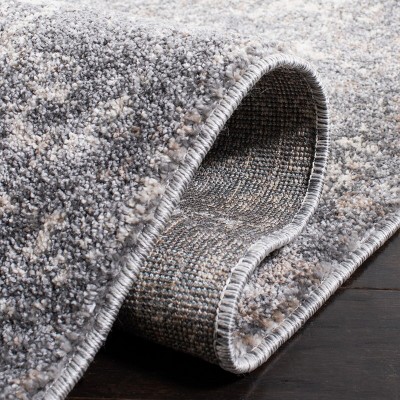 Abstract Elegance 9' x 12' Gray Hand-Knotted Synthetic Rug